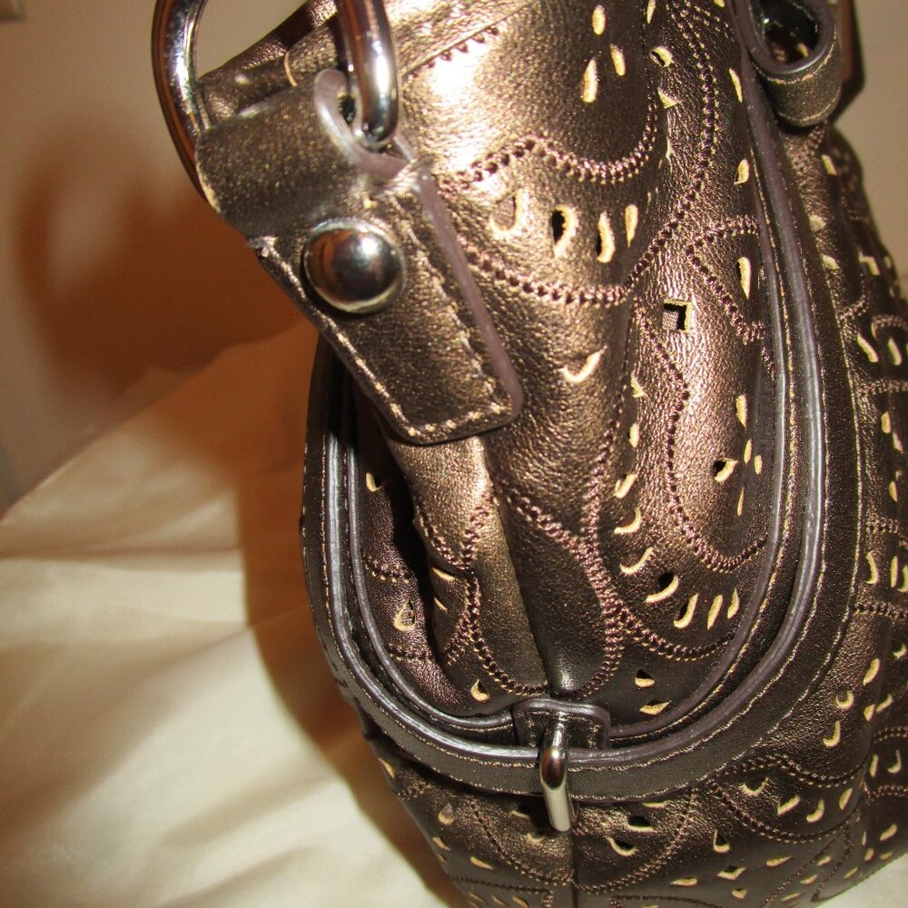 Coach Madison Sophia Bronze Lasercut Satchel - Picture 4 of 11